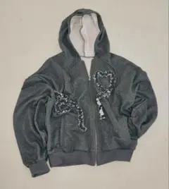 idem イデム　heart frill hoodie