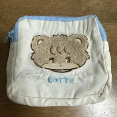 LATTE クマの顔ポーチ