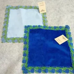 近沢レース　タオルハンカチ　朝顔　2枚　セット　　近澤　chikazawa