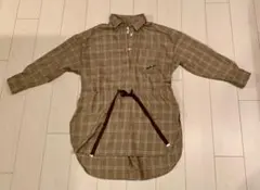 MILKFED. 長袖チェックシャツ シャツワンピース フリーサイズ