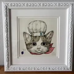 旅する猫シリーズ 油彩画 額縁 約30cm x 40cm - メルカリ