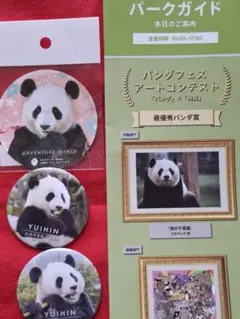 アドベンチャーワールド⭐結浜ありがとう！缶バッジ、ステッカー、パンダフェスガイド
