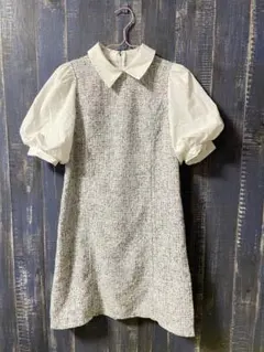 INGNI 半袖グレーAラインワンピース