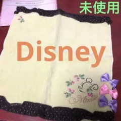 【即購入可】贅沢レースのタオルハンカチ　Disneyミニー　綿100%