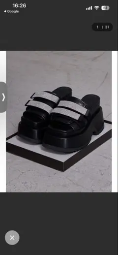 GYDA Thick sole bijouストラップサンダル 新品 - メルカリ