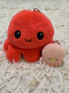 オレンジタコぬいぐるみ キーチェーン付き - メルカリ