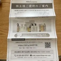 AB&Company numberA. 株主優待7000円相当割引券匿名配送のサムネイル