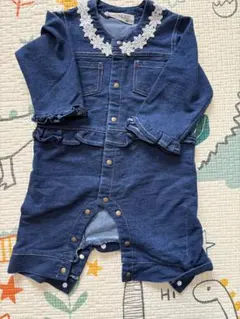 CROISSANCE BEBE デニムロンパース 80