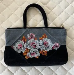 FEILER フェイラー シュニール織り バイカラー花柄 トートバッグ