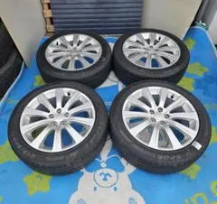 【直接渡せる方】スバル エクシーガ純正ホイール、タイヤセット４本　215/50/17　5穴PCD100 SUBARU スバル エクシーガ 純正 5スポーク 17インチ ホイール 4本 7J