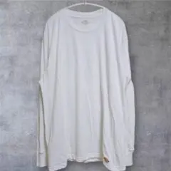 ディッキーズ Tシャツ クルーネック L 長袖 無地 白 カジュアル お出かけ
