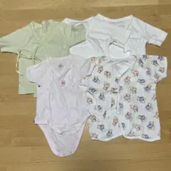 ベビー短肌着　ロンパース　５点まとめ売り