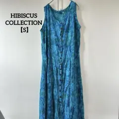 ノースリーブ ロングワンピース 【S】旅行 リゾート レディース ブルー 青