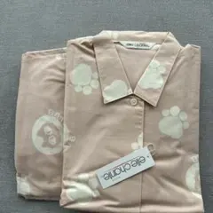 elle chante ピンク 足跡柄 パジャマ L