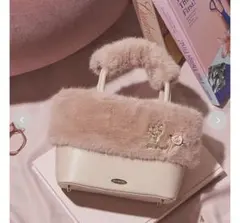 リリーブラウン　エコファーコンビマルチウェイトート　PBEG