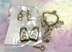 Samantha サマンサ シュエット イニシャル チャーム イヤリング 南京錠