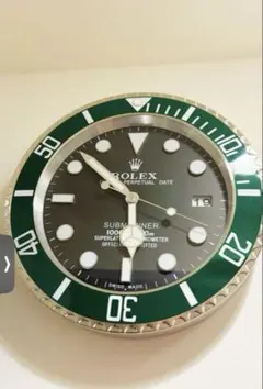 リプロダクト品　新品未使用 希少品 rolex掛け時計 グリーンサブシルバー 2025年最新】サブマリーナ 掛け時計の人気アイテム - メルカリ