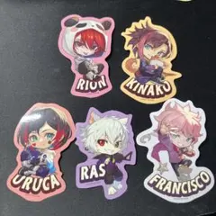 crグミステッカー5種セットバラ売り⭕️りおん きなこ うるか らす ふらんしすこ