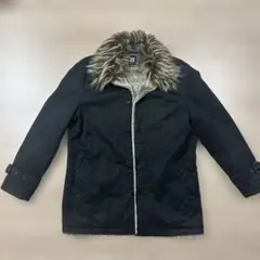 ブラックジャケット ファー付き LLサイズ