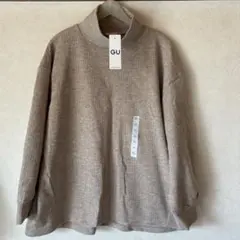 《新品・未使用》GU ブラッシュドリブ ハイネックプルオーバー XL(長袖)