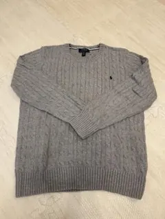 Polo Ralph Lauren グレー ケーブルニットセーター XL