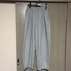 【未使用】スウェットパンツ グレー ワイドシルエット