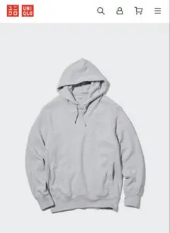 ユニクロ　スウェットプルパーカー　グレー　XL