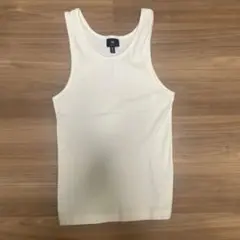 H&M タンクトップ ホワイト スリムフィット Sサイズのサムネイル