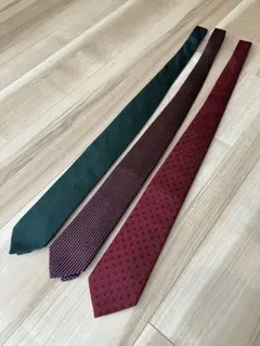 ス*ナ様 【3本セット】ネクタイセット 緑 赤 パターン入り