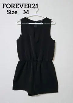 【FOREVER 21】 ノースリーブ ロンパース ブラック Mのサムネイル