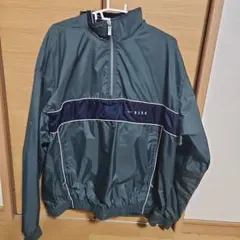 NIKE ナイキ☆刺繍ロゴハーフジップナイロンジャケット90s L