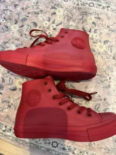 コンバース　レッド ラバー ハイカットスニーカー