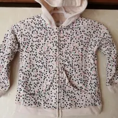 ZARA ドット柄 フード付きパーカー 104cm