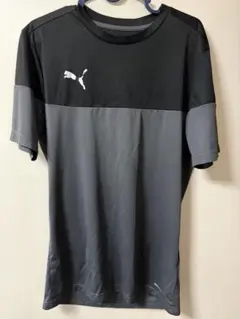 PUMA プーマ Tシャツ 半袖 ブラック×グレー Lサイズ