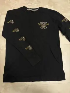Volcomブラック長袖トップス 古着 vintage レイヤード