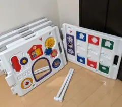 日本育児 ミュージカルキッズランドDXII グレー ベビーサークル 8枚