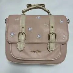 mezzo piano ショルダーバッグ 花柄刺繍 3way