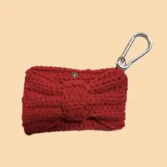リボン ポーチ -ハンドメイド/編み物-