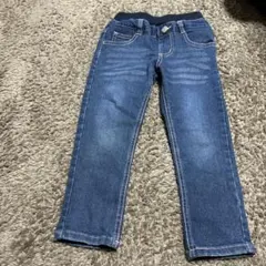 110cm デニムブルー スリムフィットパンツ