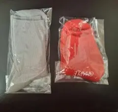 シャレル 未開封ソックス 2セット グレー. 赤