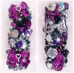 メルカリ便☆地雷iQOSイルマワンデコケースブラックパープルNo.369