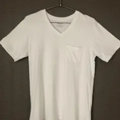 Anti Soaked 汗染み防止 Tシャツ ホワイトＶネック【M】