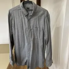 UNIQLO グレー ボタンアップシャツ XL