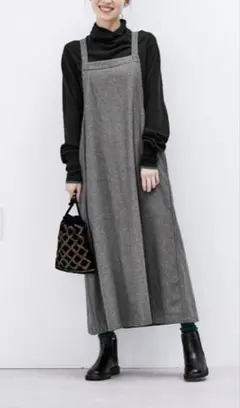 リブインコンフォート　裏ボアジャンパースカートL 未使用品　完売品　フェリシモ