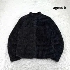 【フランス製】agnes b homme ブルゾン ラメ糸 黒 S