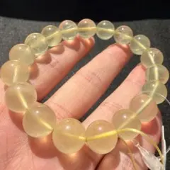 レモンクォーツ ブレスレット ブラジル産 12mm 内径17cm 天然石
