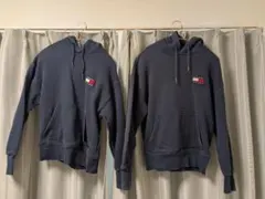 TOMMY JEANS ネイビー フード付きパーカー Sサイズ　XSサイズ