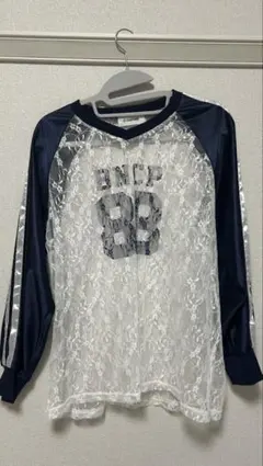 CIAOPANIC レースドッキングフットボールTee