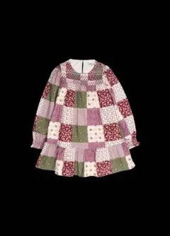 【新品未使用】the new society パッチワークワンピース2y