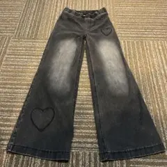 H&M ダークグレー ワイドパンツ 120cm